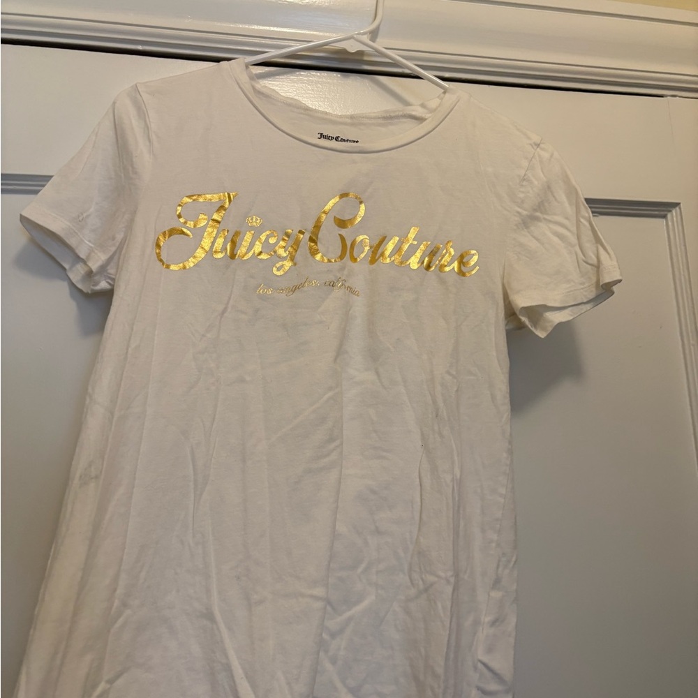 Juicy Couture White Tee with Gold Accents